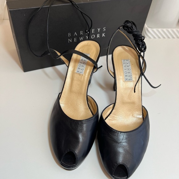Barneys Newyork Open toe Leather wrap Ankle heel Shoes - Picture 15 of 16